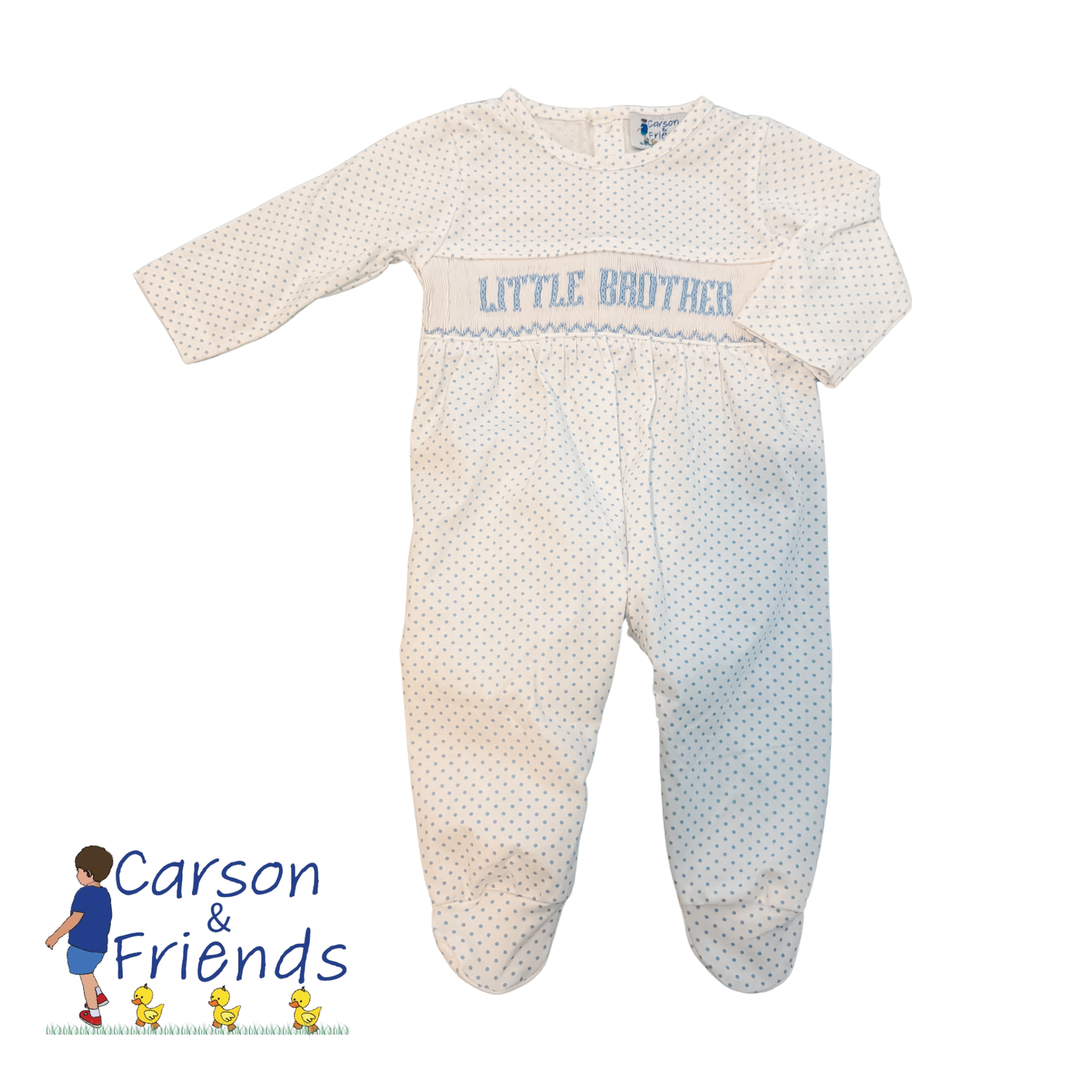 Carson and Friends “Little Brother” Smocked Footie