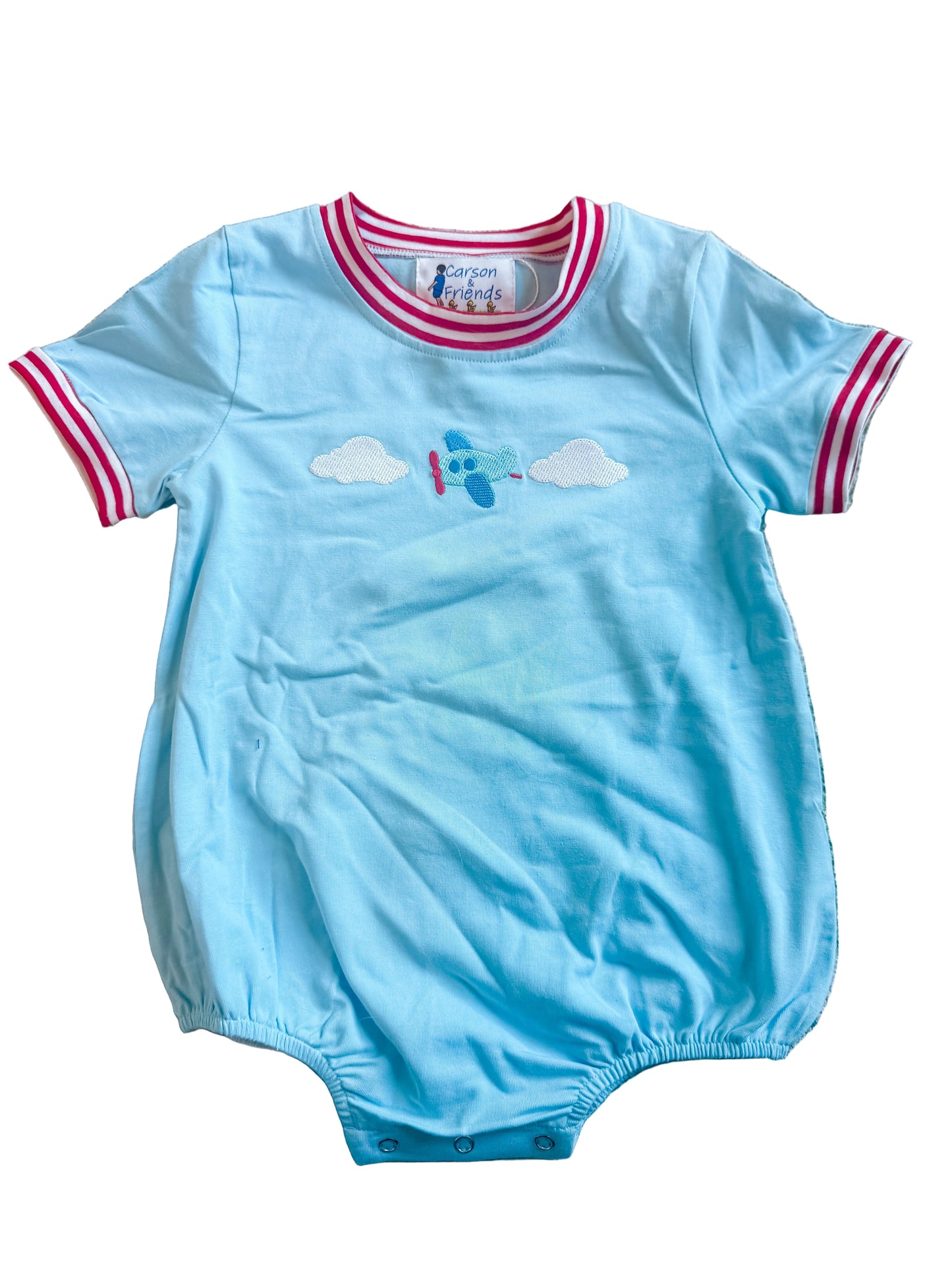 Carson and Friends Airplane Embroidered Bubble