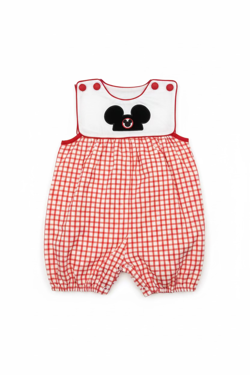 Carson and Friends Mouse Ears Appliqué Bubble Romper