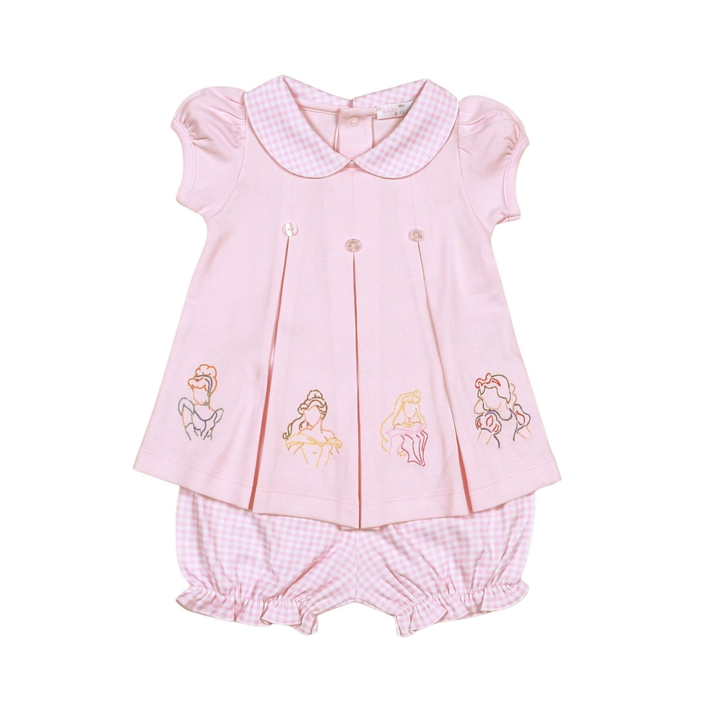 Baby Loren Embroidered Princesses Pima Bloomer Set