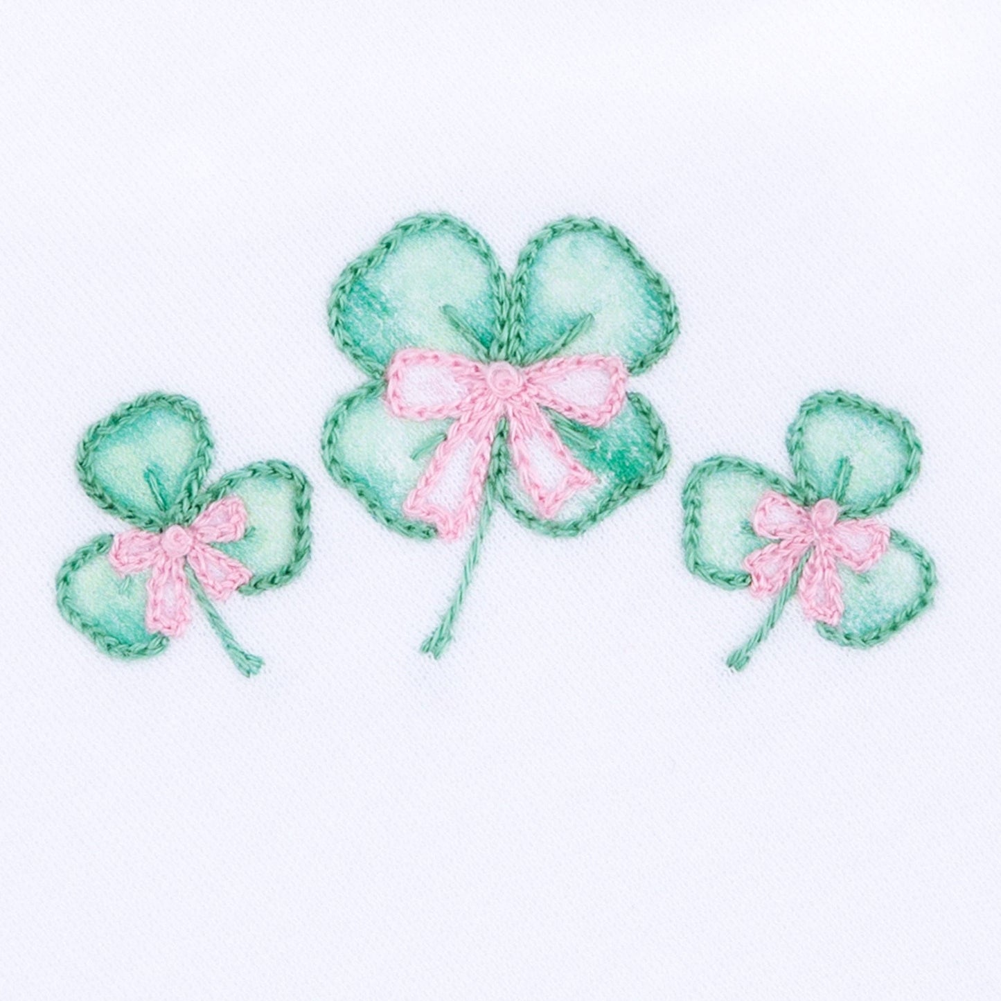 Magnolia Baby - Lucky Little Ones Embroidered Short Sleeve Bubble - Pink