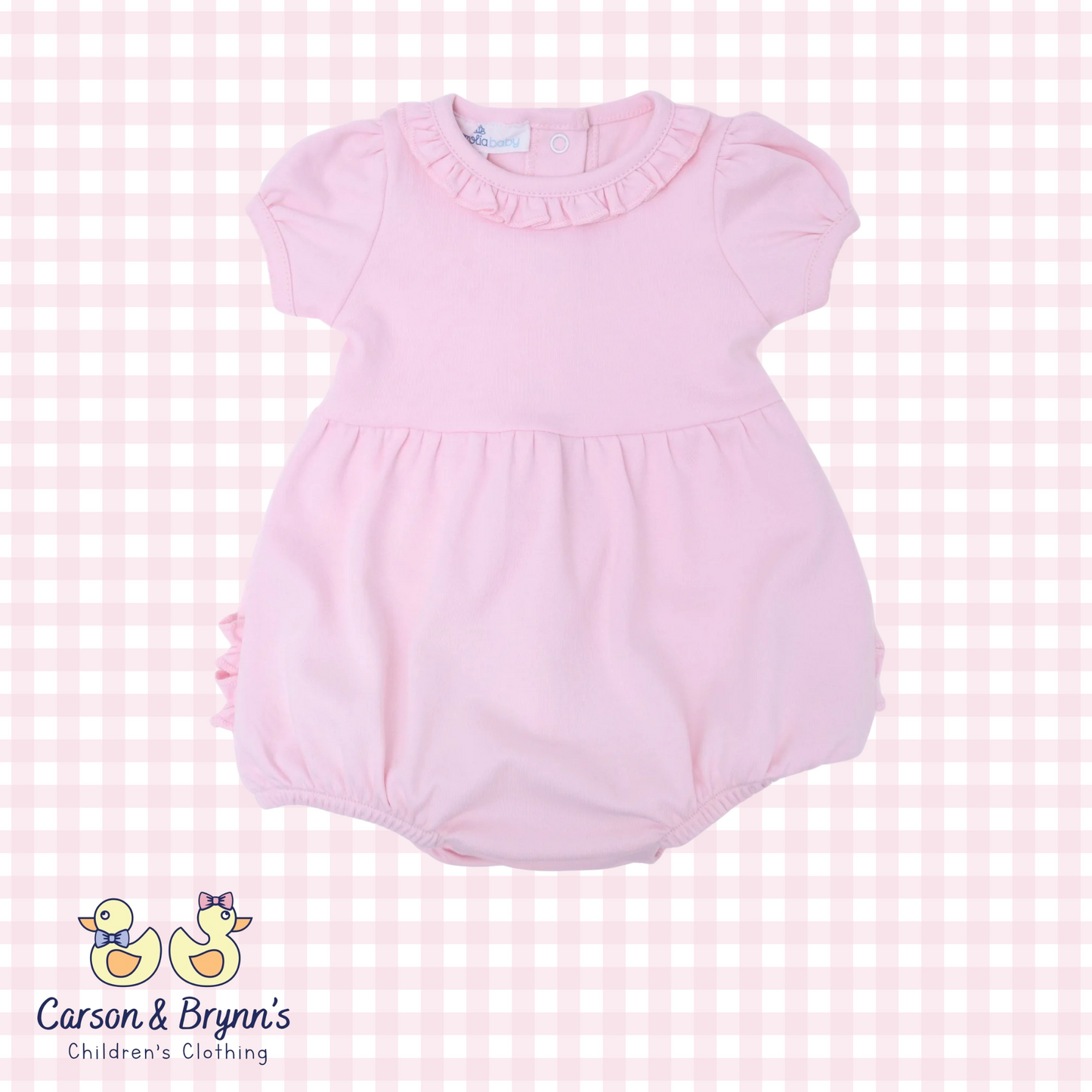 Magnolia Baby Essentials Solid Ruffle Bubble- Pink