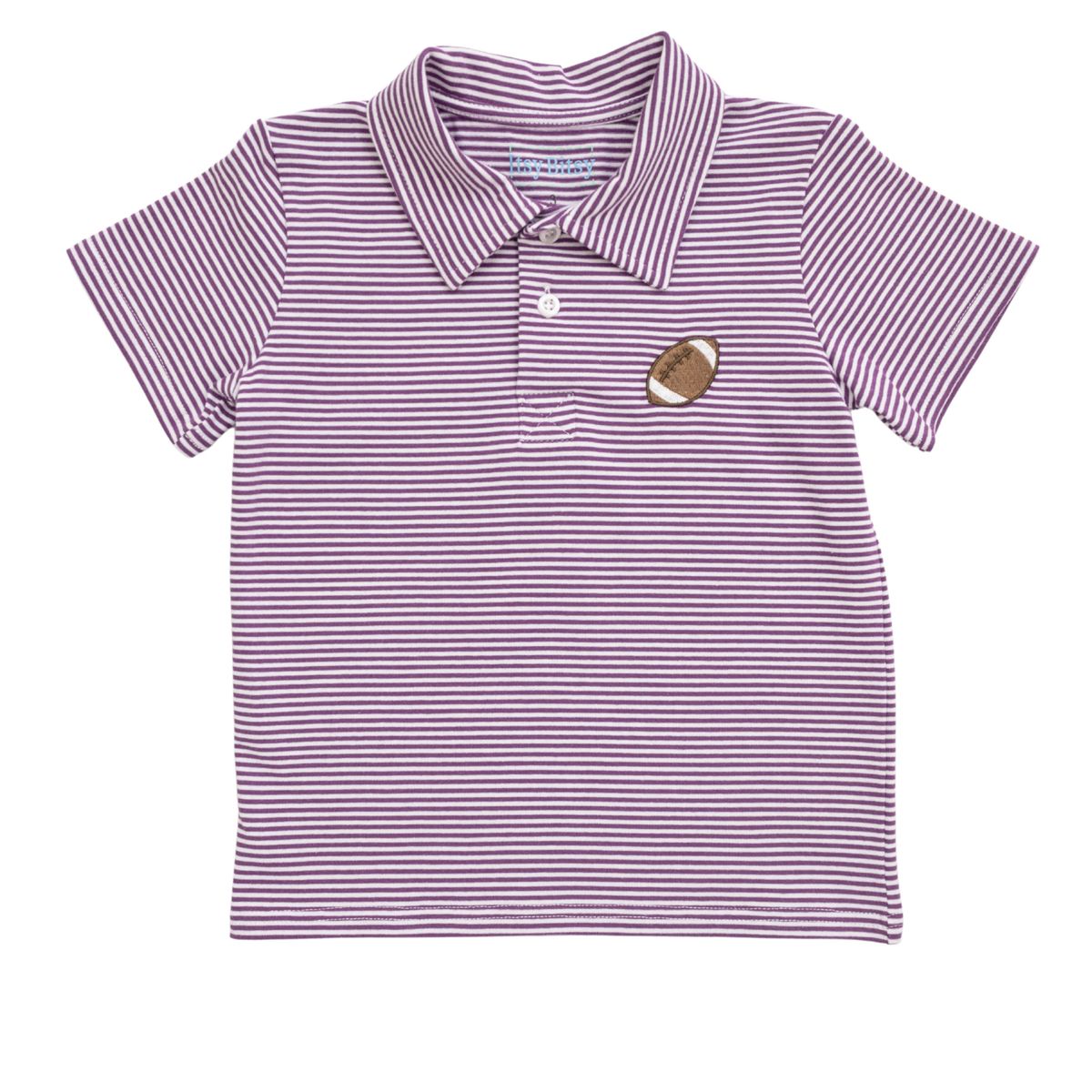 Itsy Bitsy Football Polo- Purple