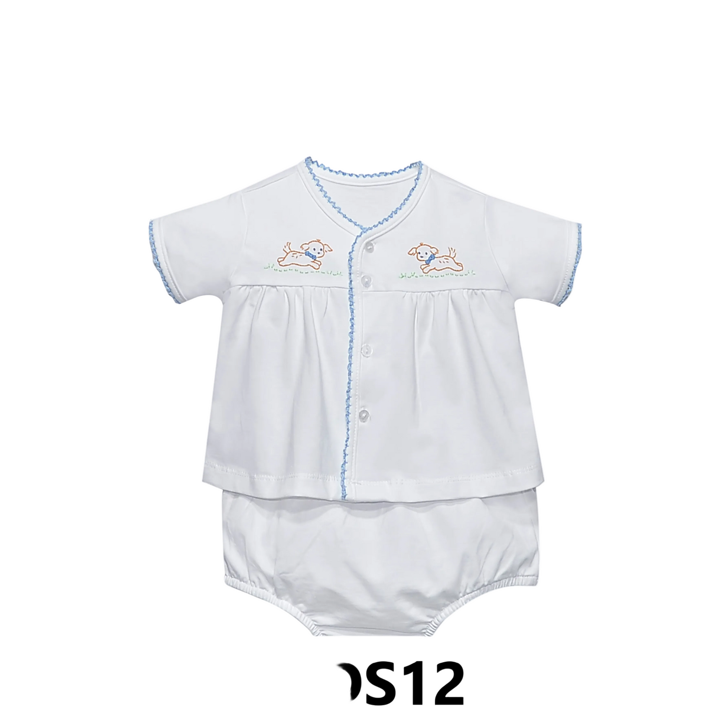 Baby Sen Brennan Diaper Set- Blue Puppy