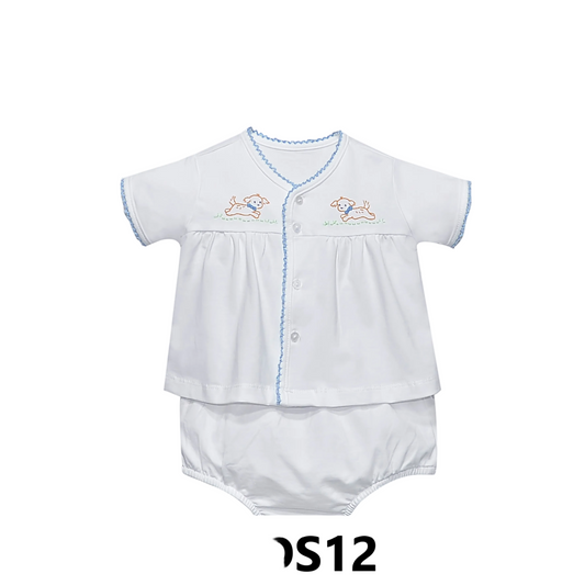 Baby Sen Brennan Diaper Set- Blue Puppy
