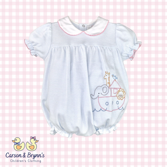 Petit Ami Noah's Ark Knit Bubble- Girls