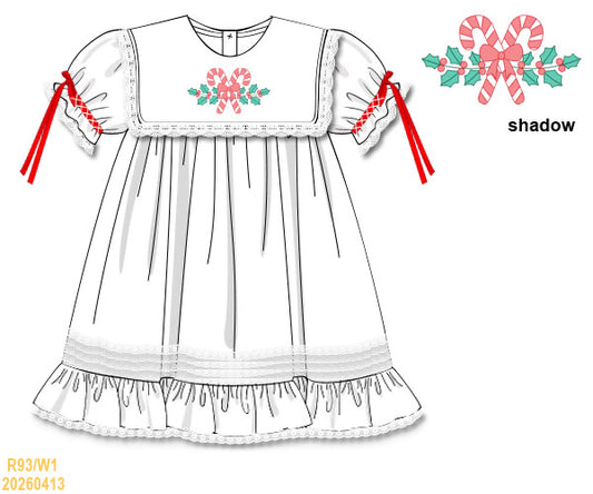 PREORDER ETA OCTOBER- Carson and Friends Candy Cane Heirloom Dress