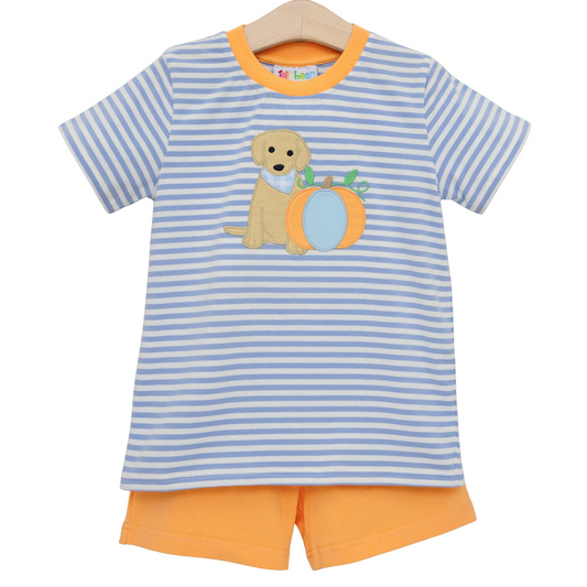 Jellybean By Smock Candy Pumpkin and Paws Short Set