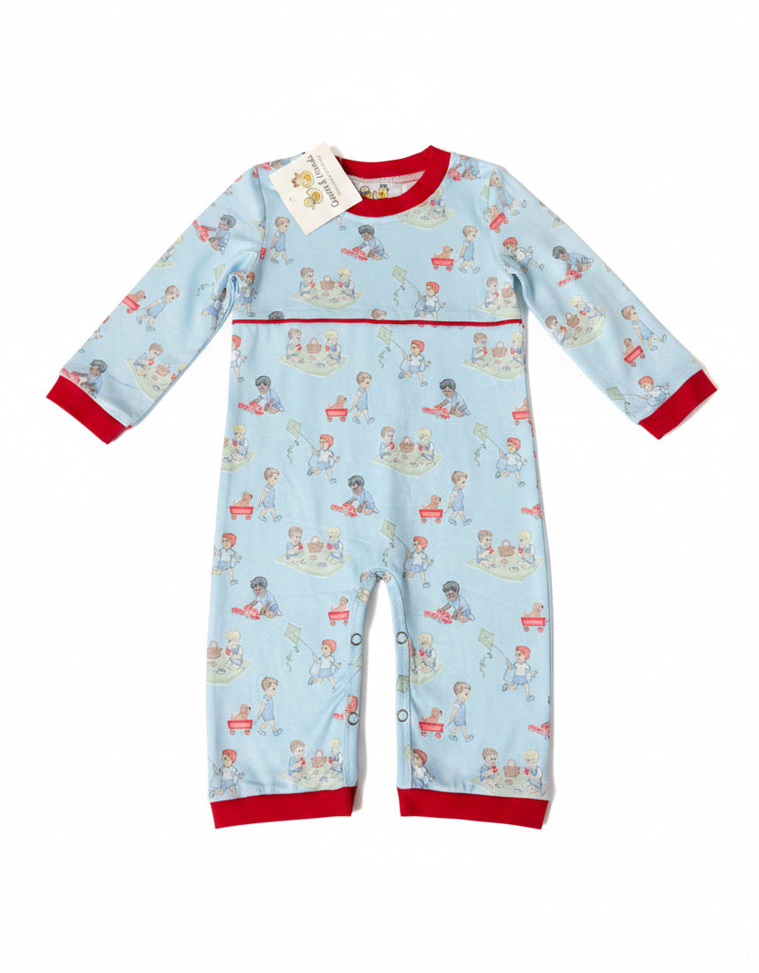 Carson and Friends Boys Playtime Long Sleeve Romper