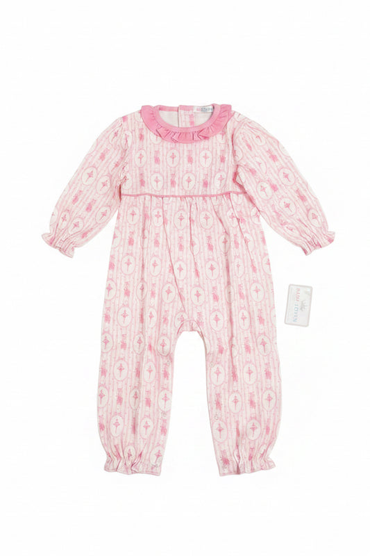 Baby Loren Pink Ballerina Pima Romper