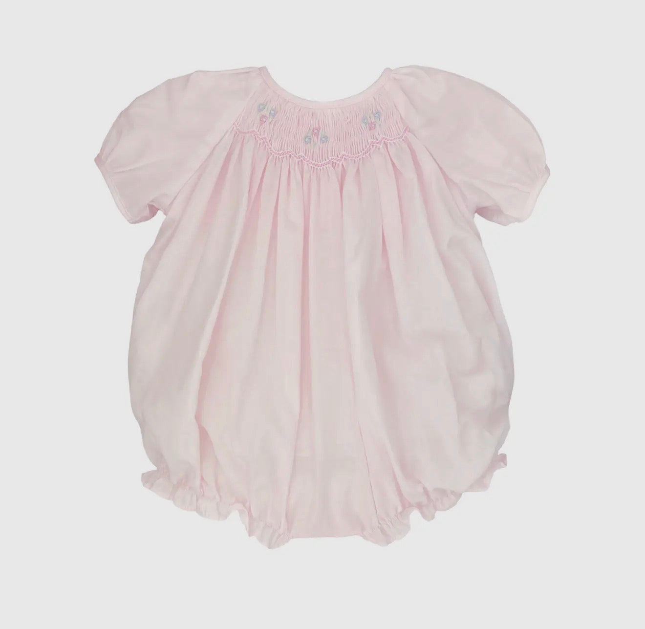 Petit Ami Bubble with Novelty Smocking and Bonnet