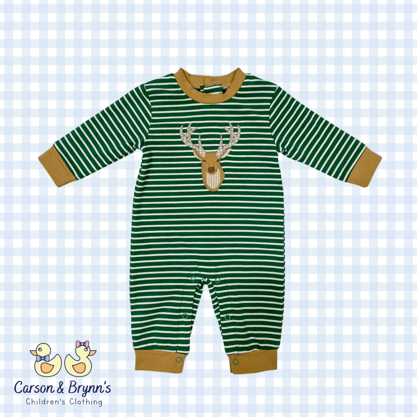 Deer Applique Boys Romper