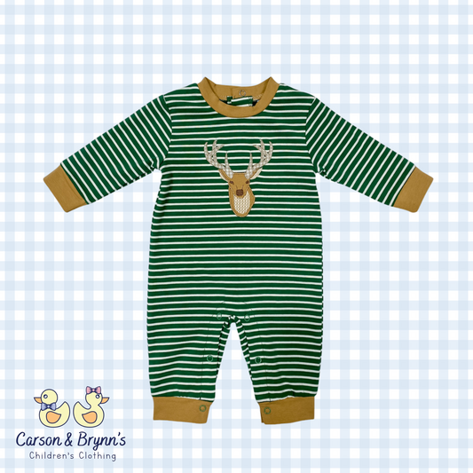 Deer Applique Boys Romper