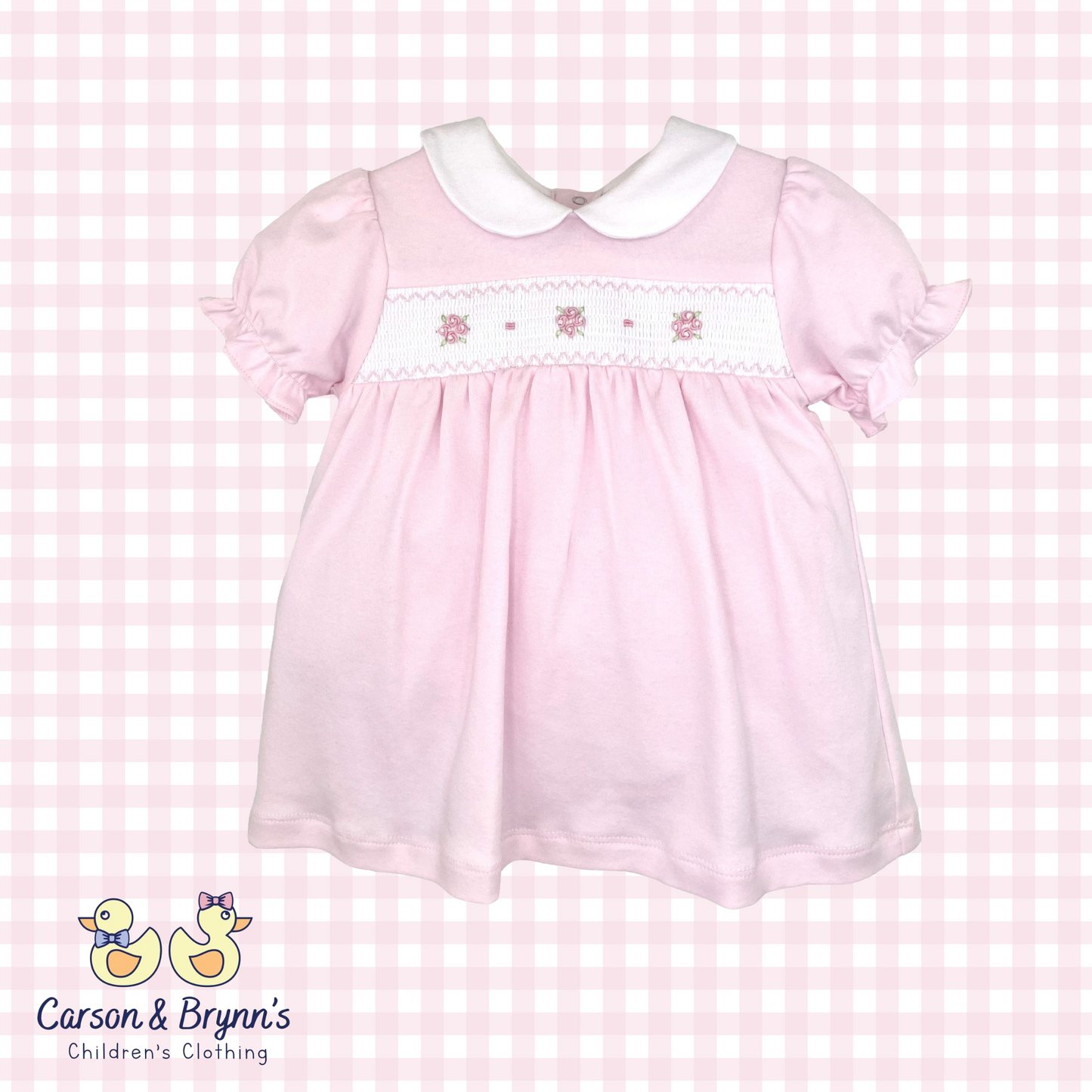 Petit Ami Smocked Flower Knit Dress