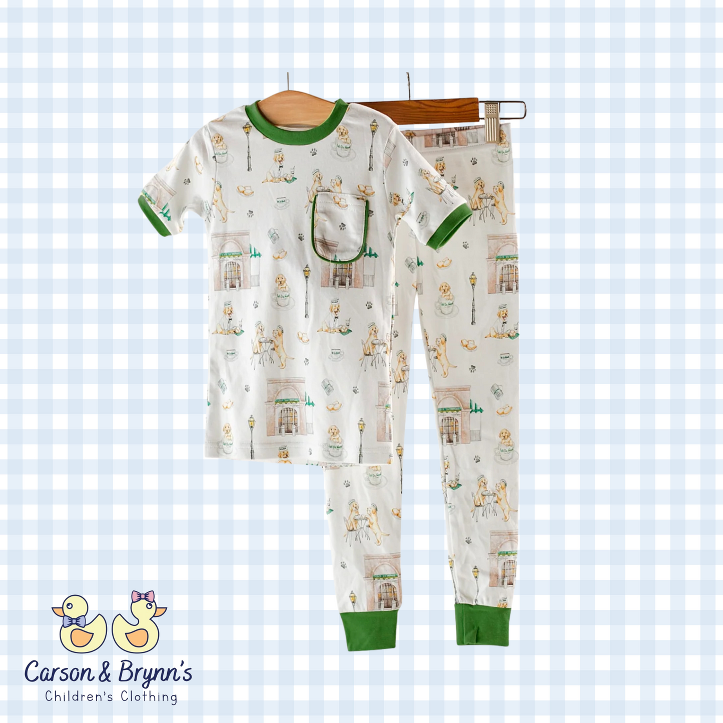 Powdered Sugar and Puppies Organic Cotton Pajama Set
