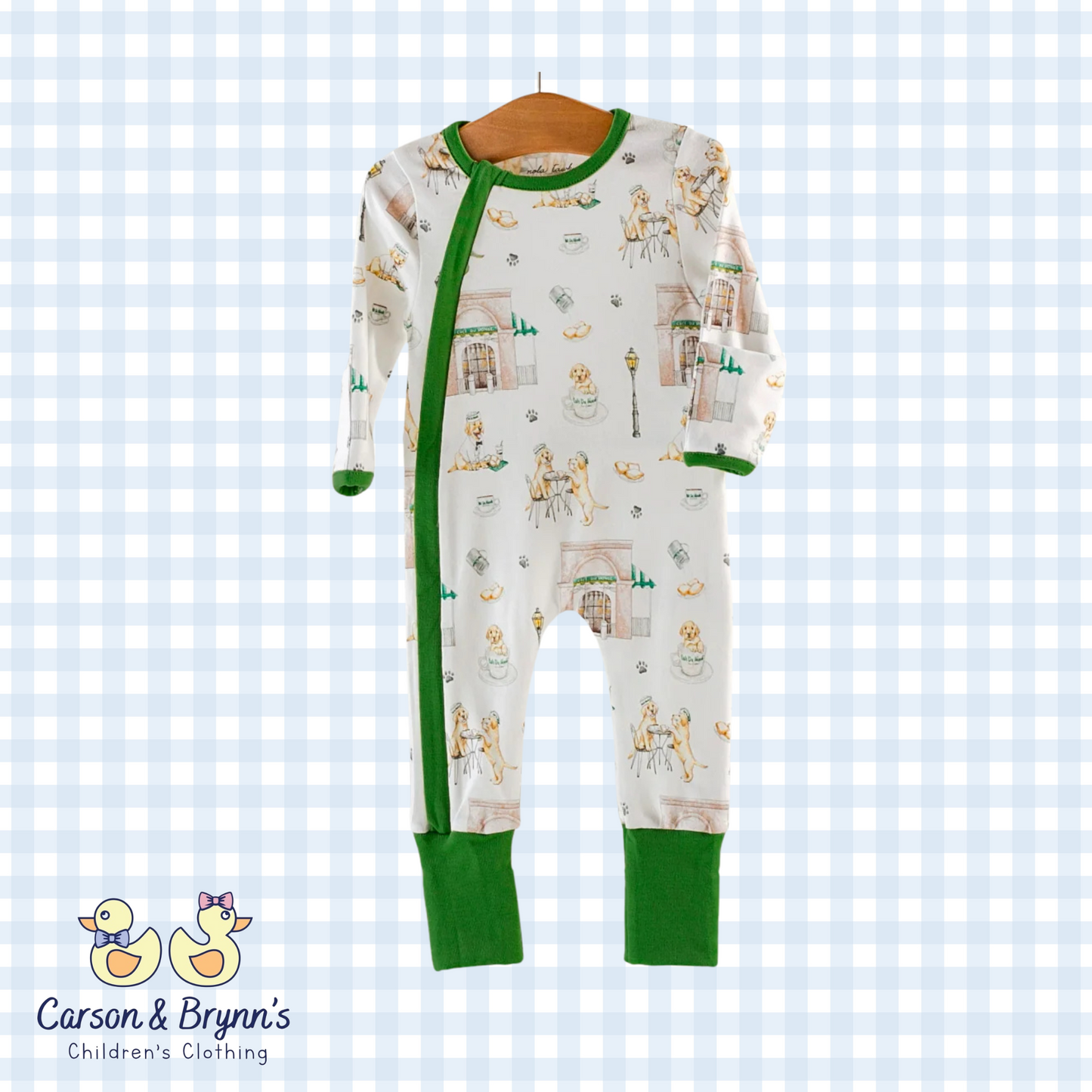 Powdered Sugar and Puppies Organic Cotton Zippy Pajama