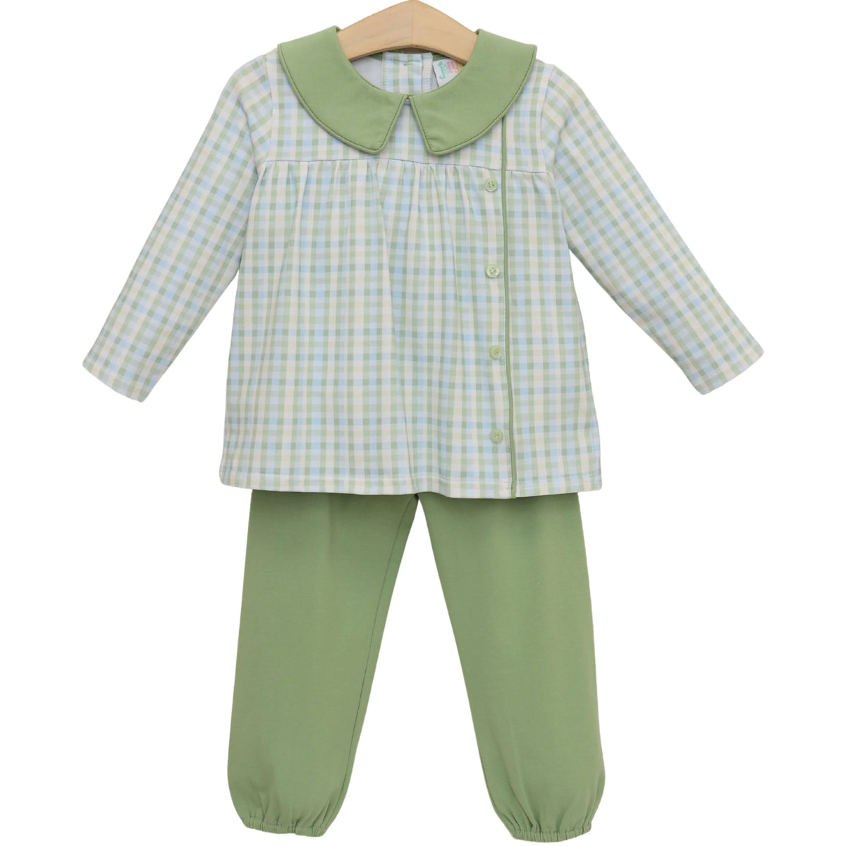 Jellybean Basin Plaid Liam Bloomer Pants Set