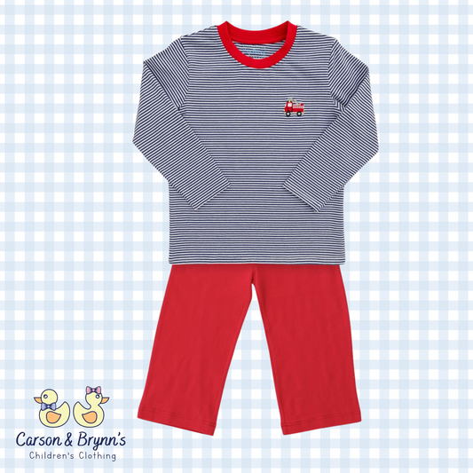 Itsy Bitsy Firetruck Pant Set