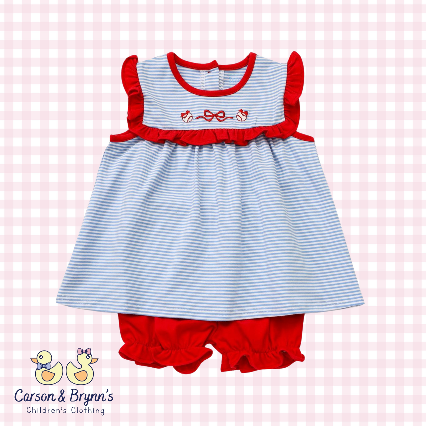 Itsy Bitsy Baseball Bloomer Set