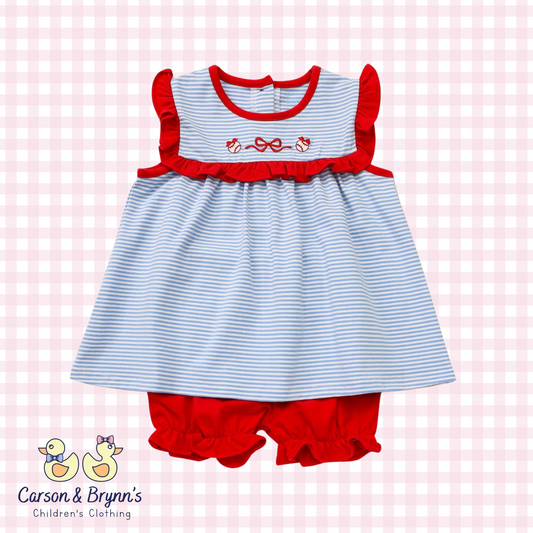 Itsy Bitsy Baseball Bloomer Set