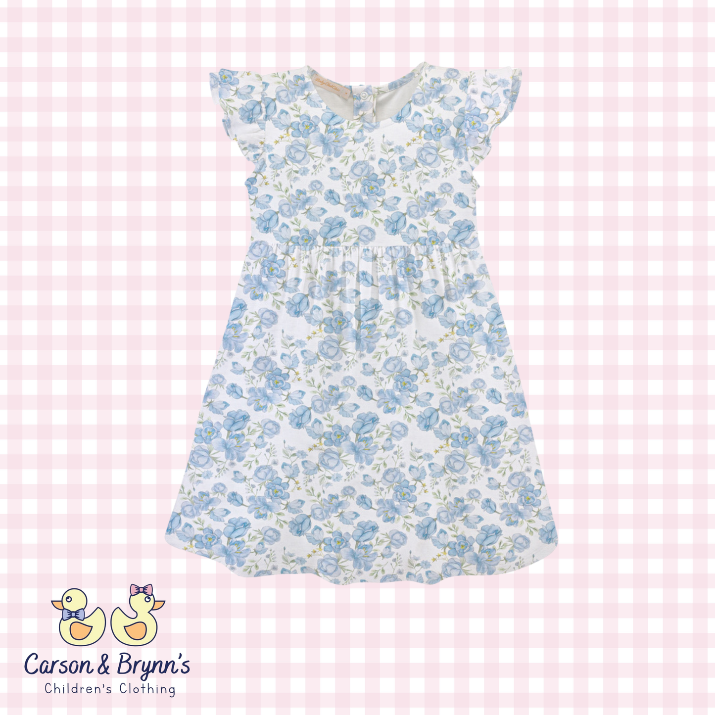 Baby Club Chic Spring in Blue Printed Dress