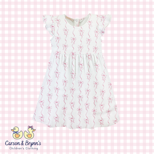 Baby Club Chic Coquette Bows Printed Dress