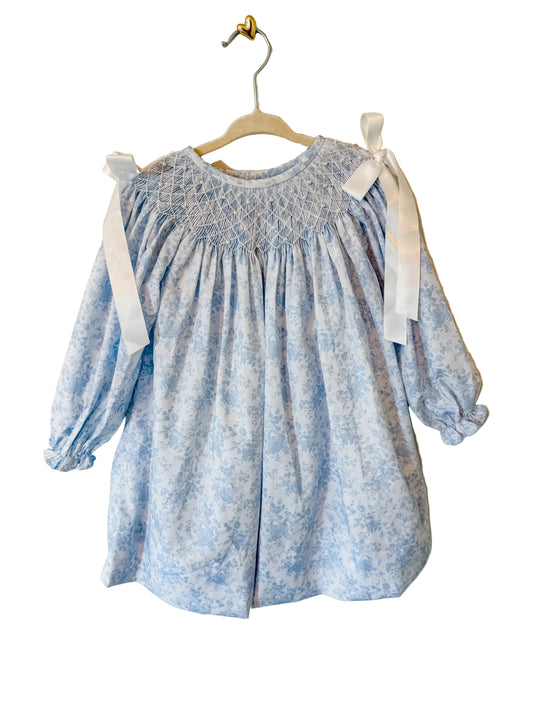Carson and Friends Blue Toile and Pearls Dress