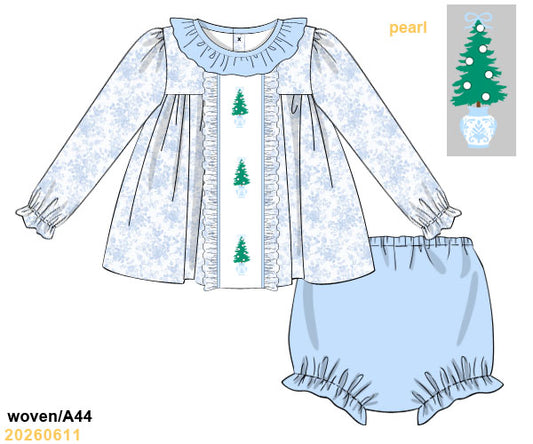 PRESALE ETA OCTOBER- Carson and Friends Toile and Pearl Trees Bloomer Set
