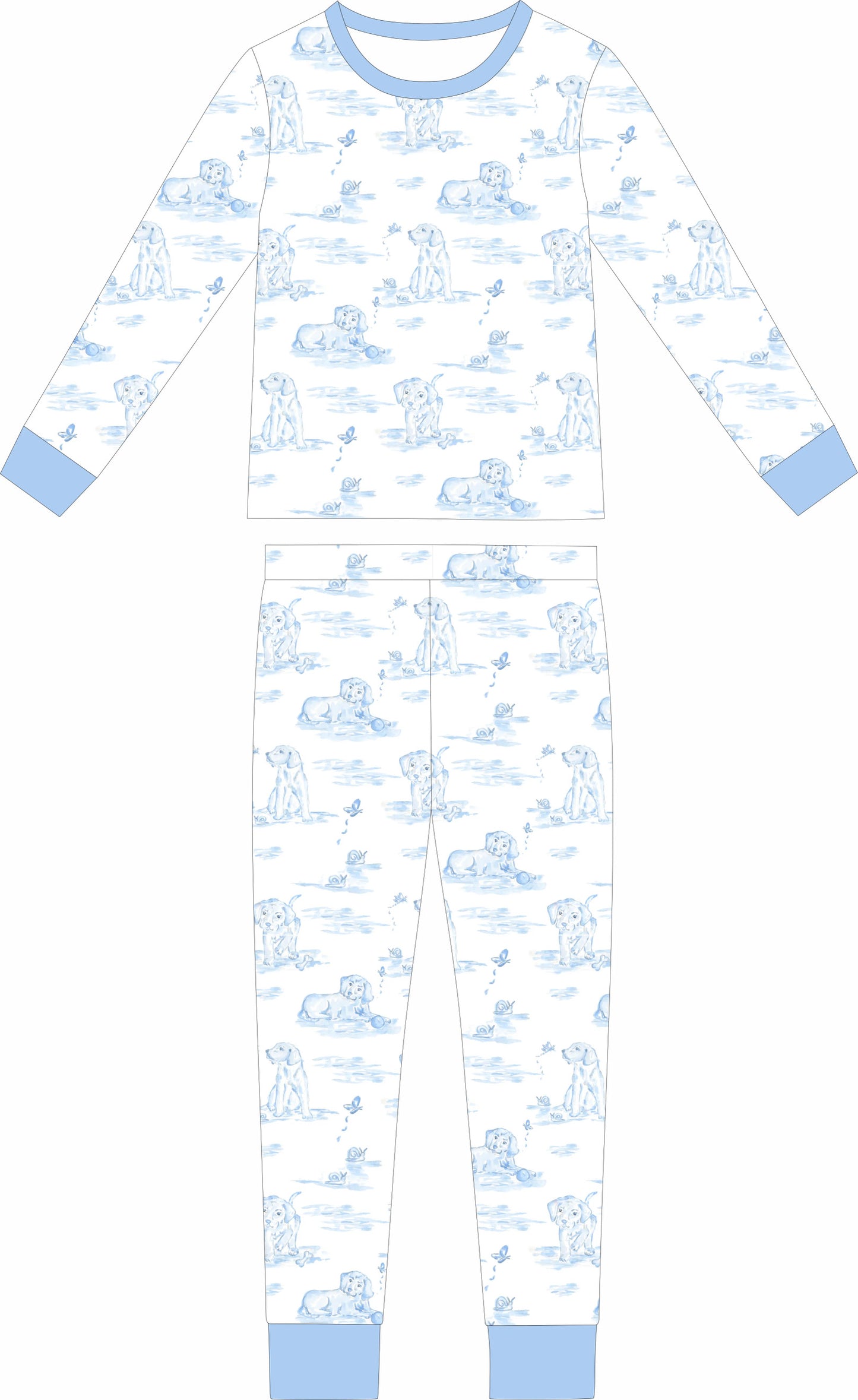 PREORDER ETA SEPTEMBER- Bamboo Viscose Pajama Set- Snips and Snails