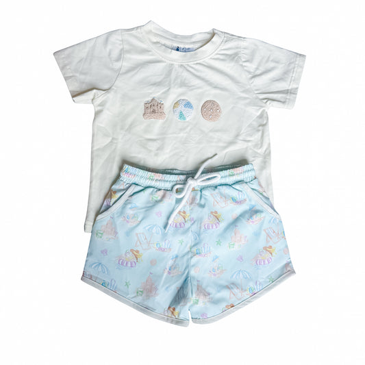 Carson and Friends Beach Days French Knot Short Set