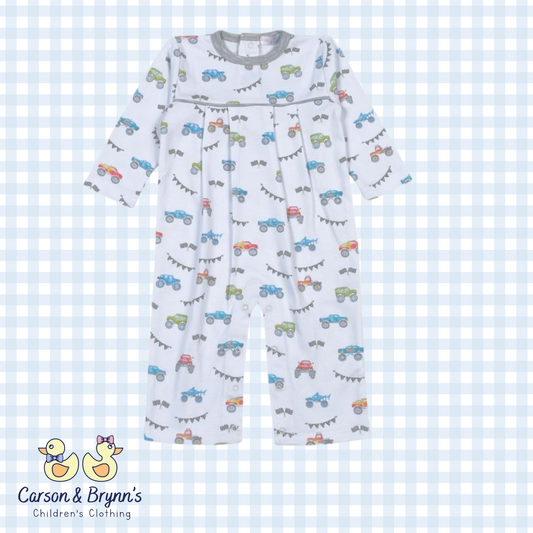 Baby Loren Monster Trucks Pima Romper