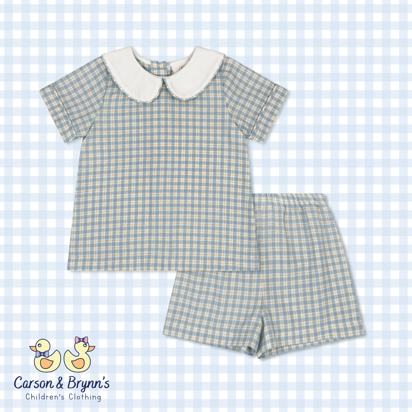 Lullaby Set Sibley Short Set- Sturbridge Plaid