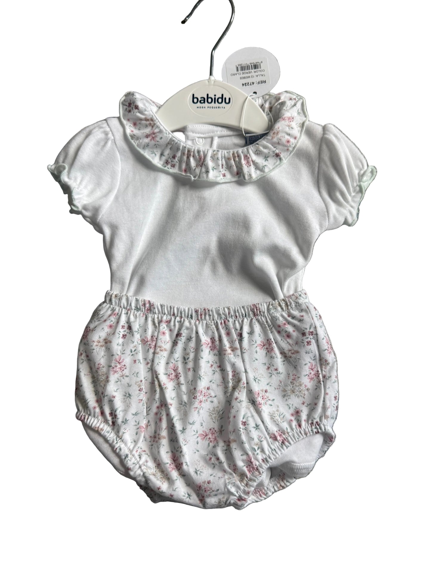 Babidu Baby Girls Floral Onesie and Bloomer Set