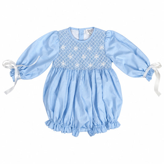 Carson & Friends Snowflakes and Pearls Smocked Bubble