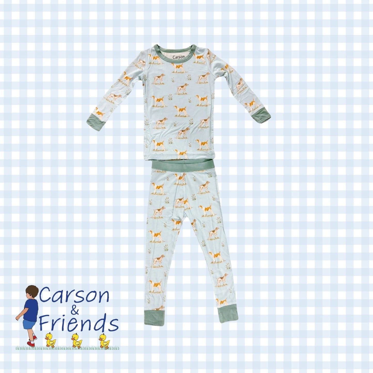 Hunting Dogs Bamboo Viscose Pajamas- 2 Piece Set