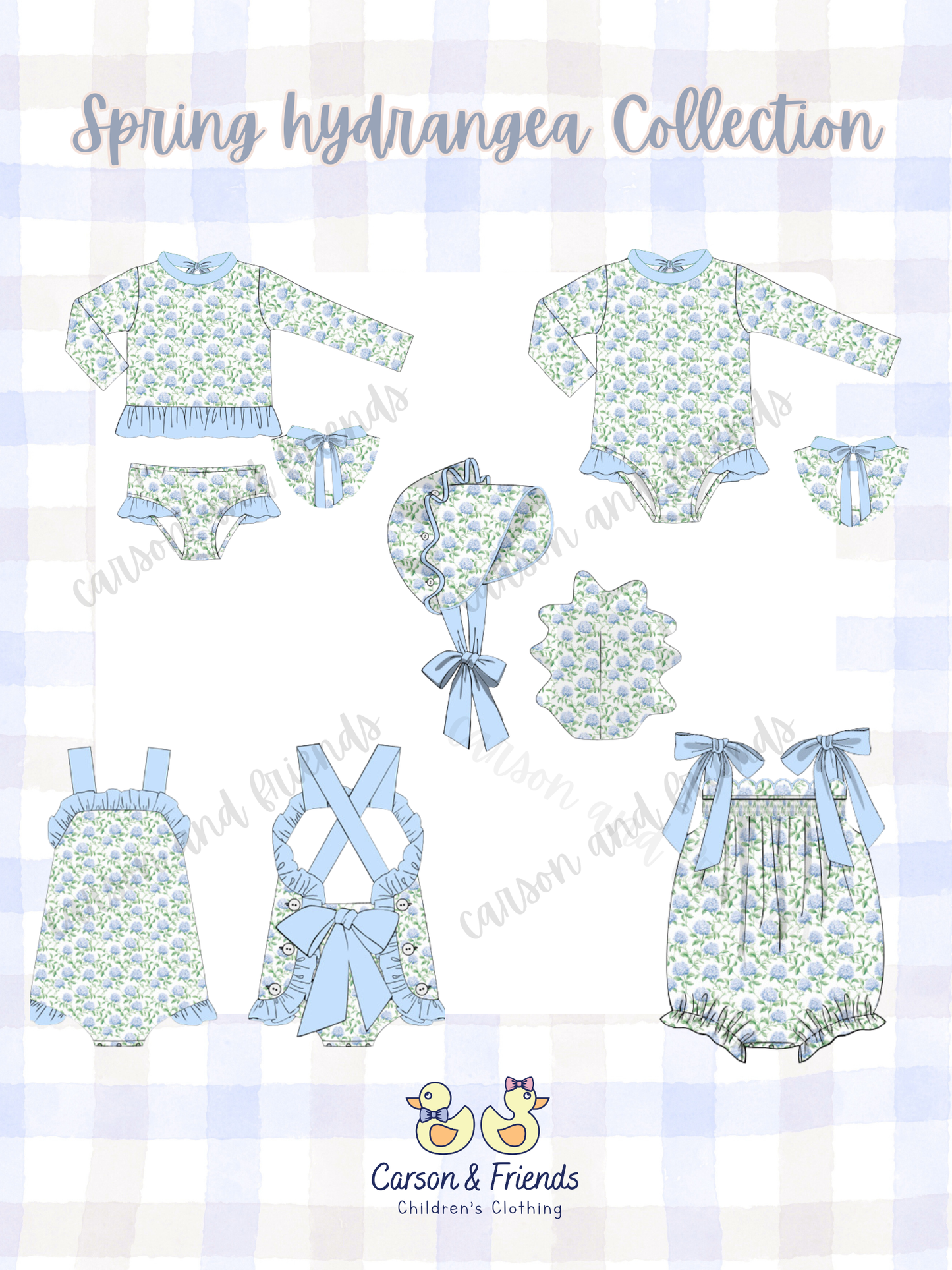 Pre-Sale ETA April- Hydrangeas One Piece Swim