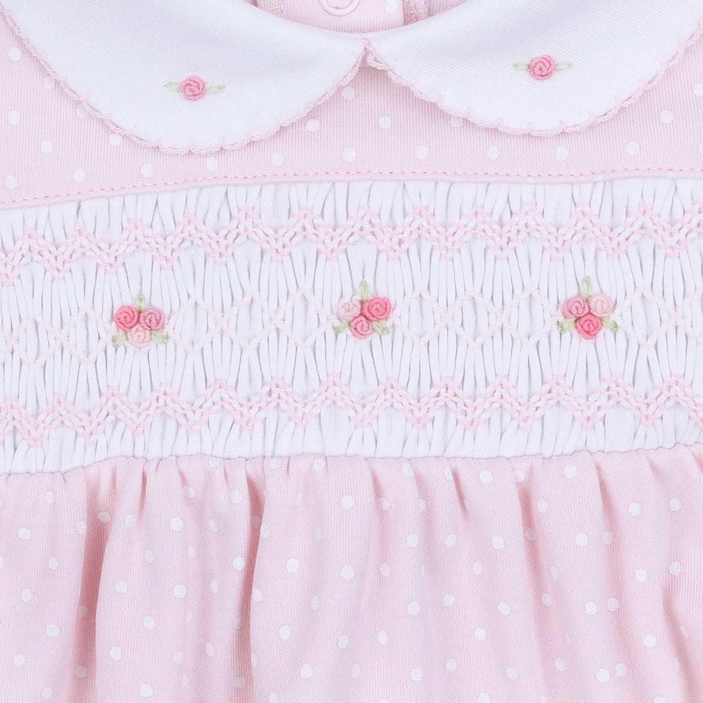 Magnolia Baby - Mia's Classics Smocked Long Sleeve Bubble - Pink