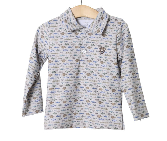Millie Jay Damian Long Sleeve Shirt- Fish