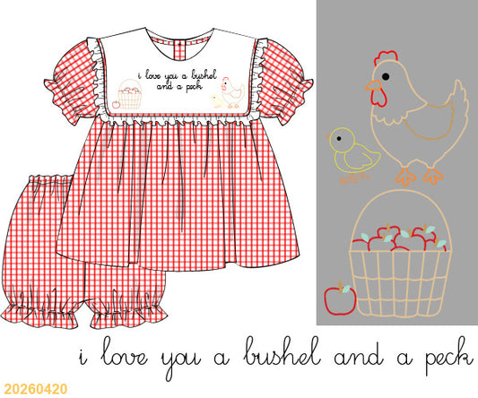 PREORDER ETA LATE AUGUST- Bushel and a Peck Bloomer Short Set