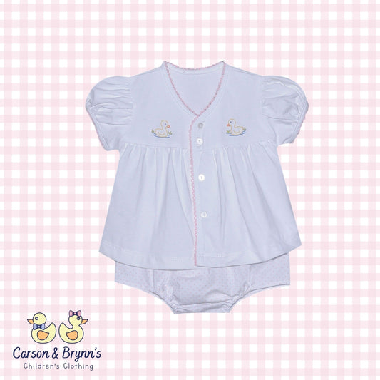 Baby Sen Brennan Diaper Set- Pink Ducks