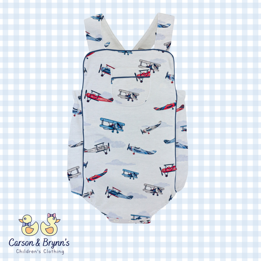 Baby Club Chic Vintage Airplanes Bubble