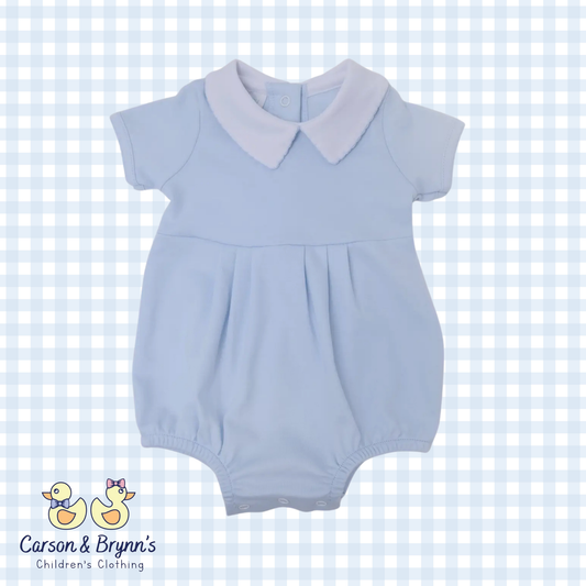 Magnolia Baby Essentials Collared Bubble- Blue