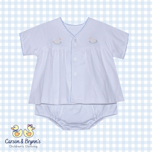 Baby Sen Brennan Diaper Set- Blue Ducks