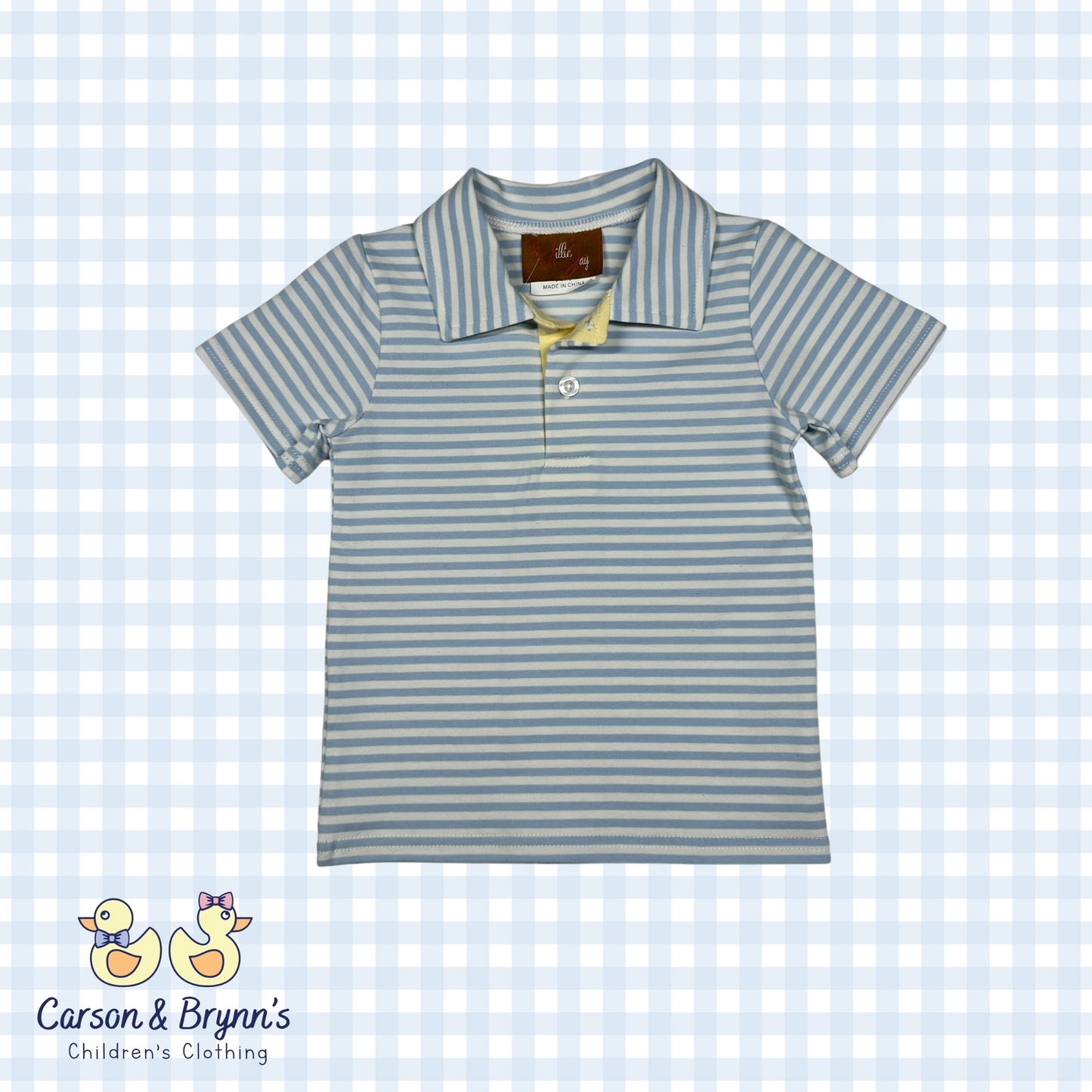 Bennet Short Sleeve Shirt- Light Blue Stripe