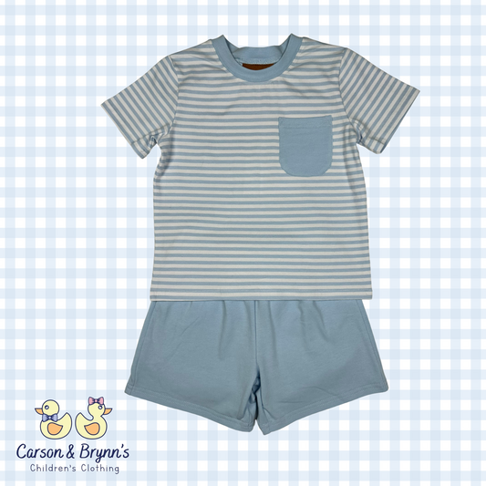 Hudson Short Set- Light Blue