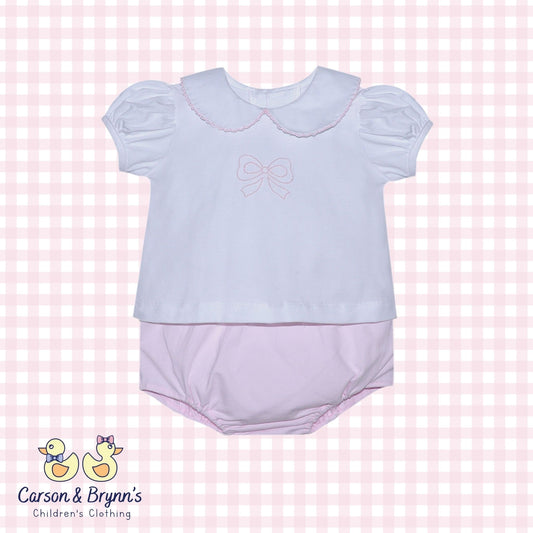 Baby Sen Bailey Diaper Set- Pink Bow