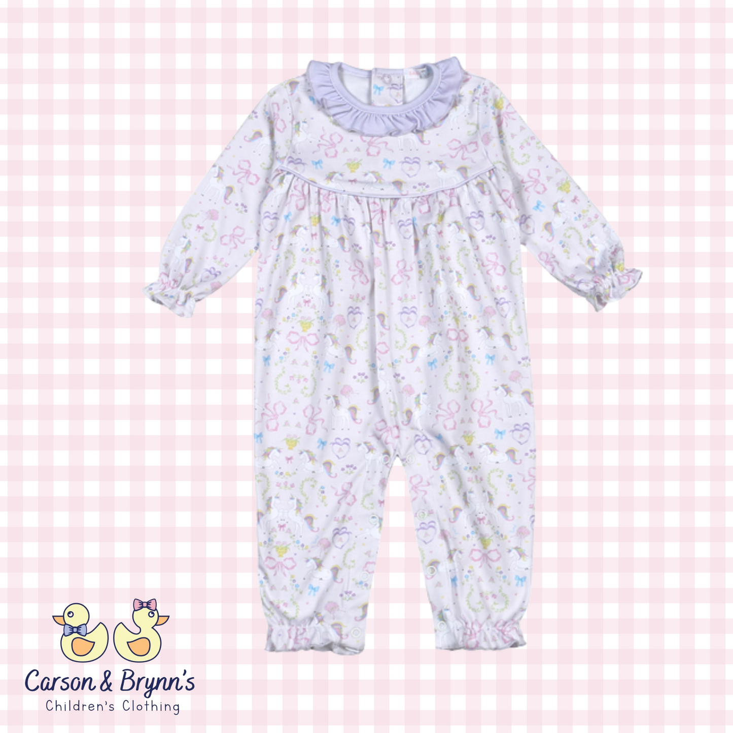 Baby Loren Unicorns Pima Romper