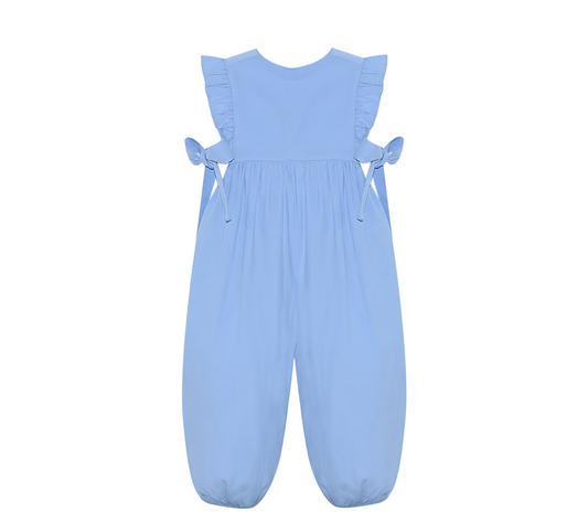 Remember Nguyen Abigail Girl Long Romper- Blue Cord