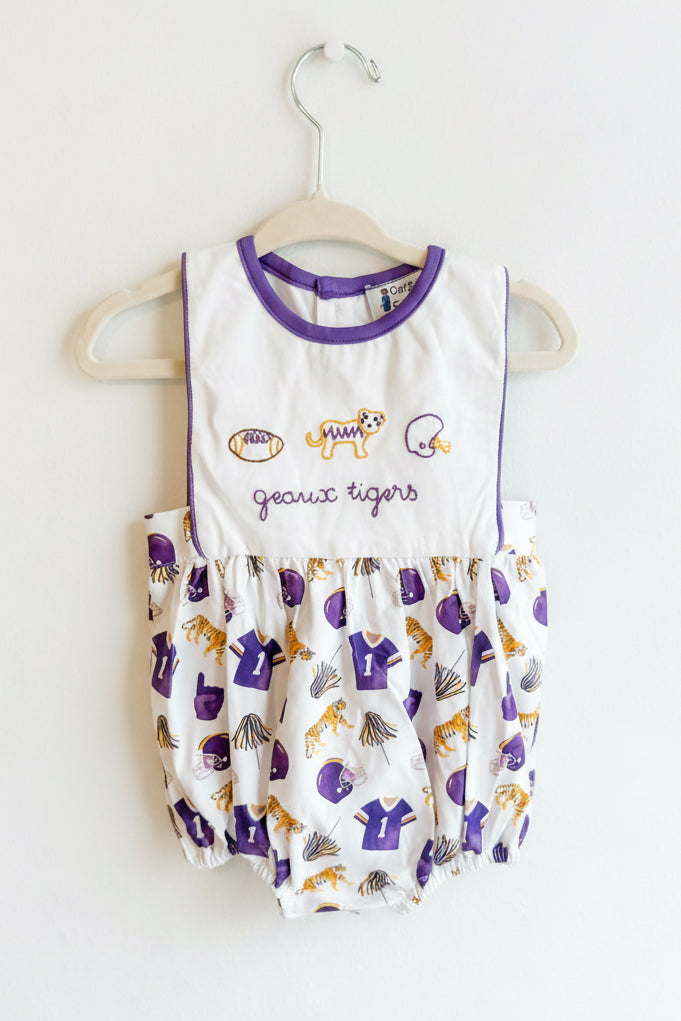 Carson and Friends Purple and Gold Hand Embroidered Bubble Boys