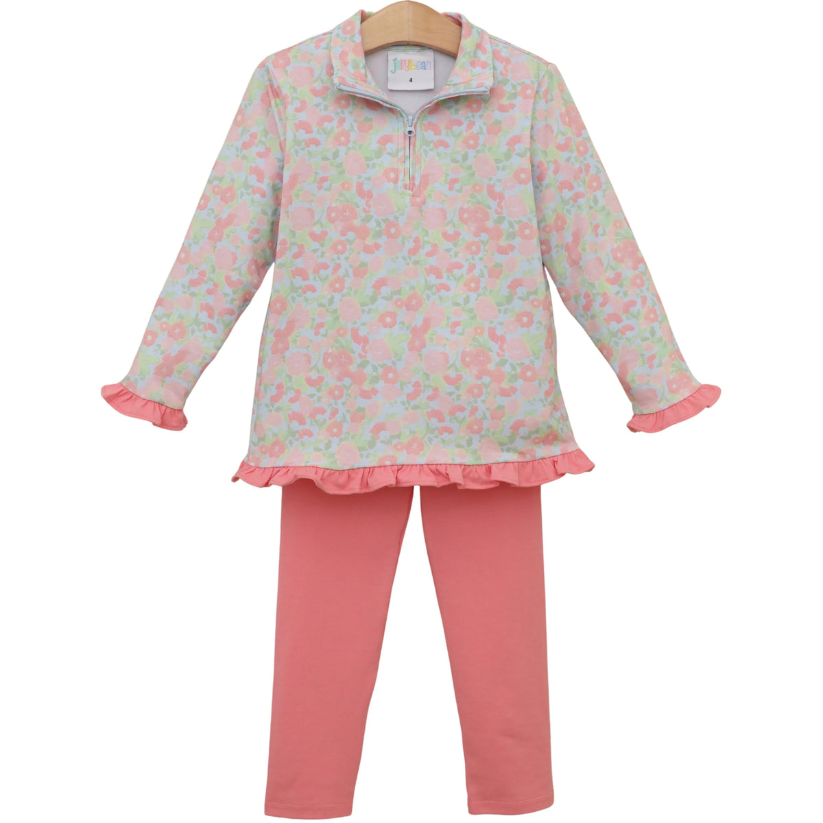 Jellybean Cottage Blooms Elise Ruffle Pullover Set